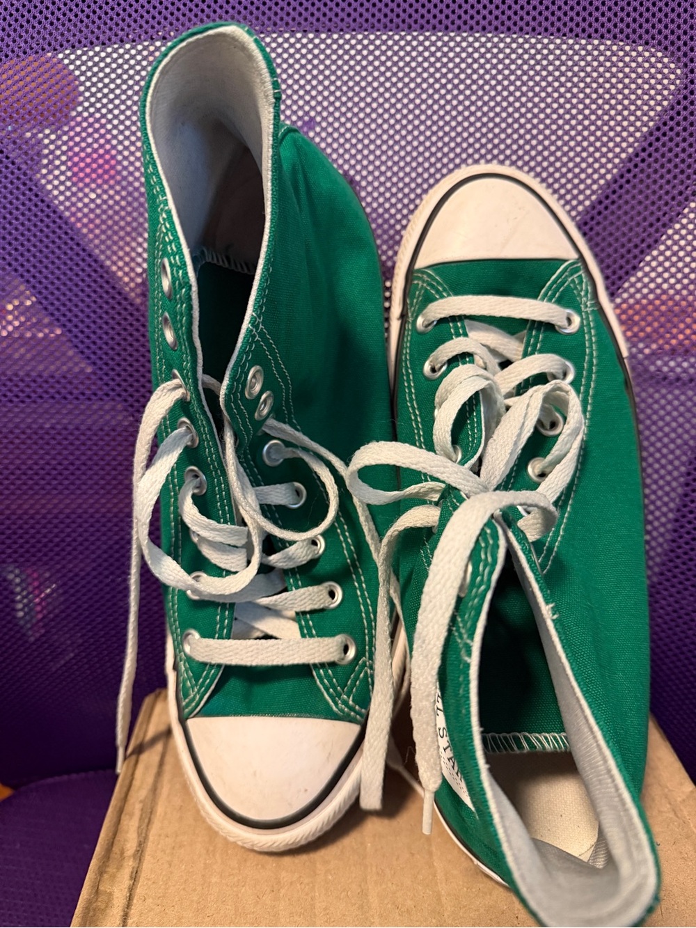 Green High-Top Chuck Taylor Mens Sneakers - Classic Canvas Style